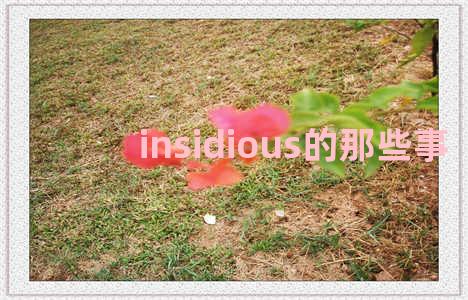 insidious的那些事